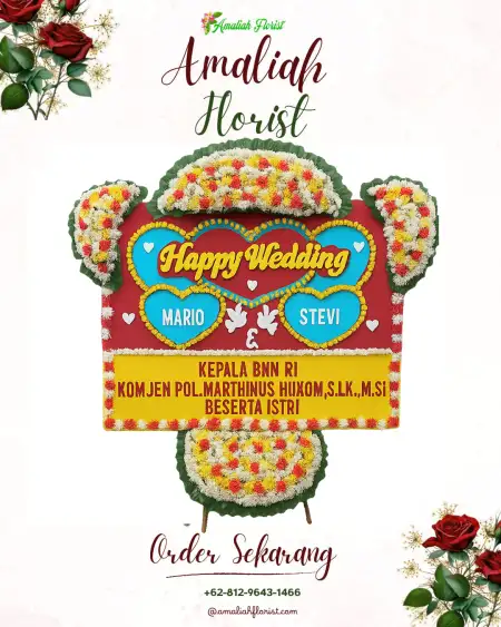 Papan Bunga Pernikahan Indra Jaya